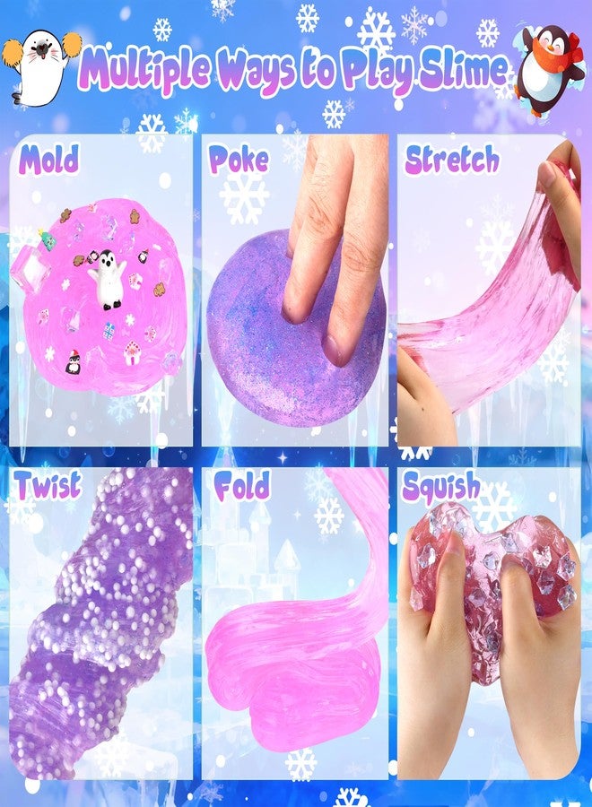 Joytry Penguin Slime Kit 10oz, Big Clear Slime Bucket with Cute Charms, Fun Pink Slime Sensory Toys, Slime Pack Goodie Bag Stuffers, Birthday for Boys Girls Ages 4 5 6 7 8 9 10 11 12 - Image 5